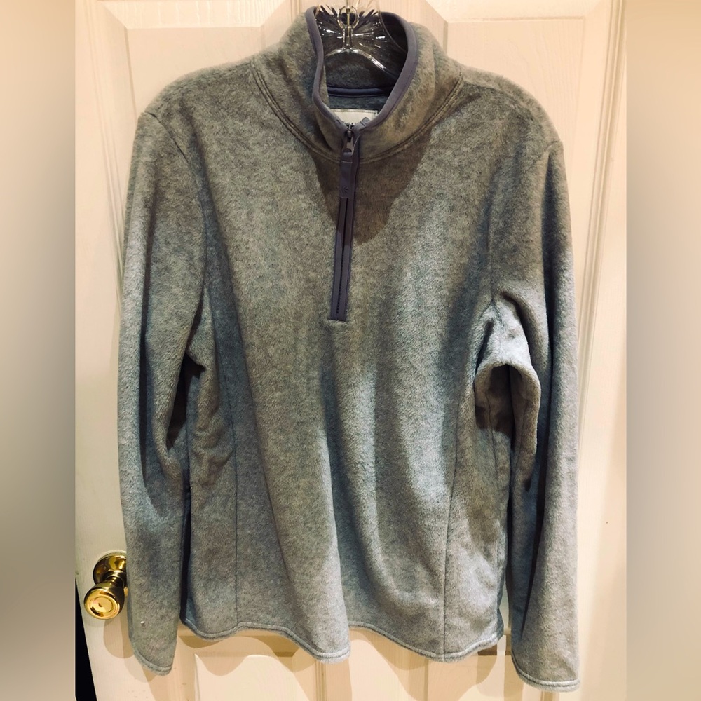 OLD NAVY HALF ZIPPED FLEECE MOCK NECK PULLOVER